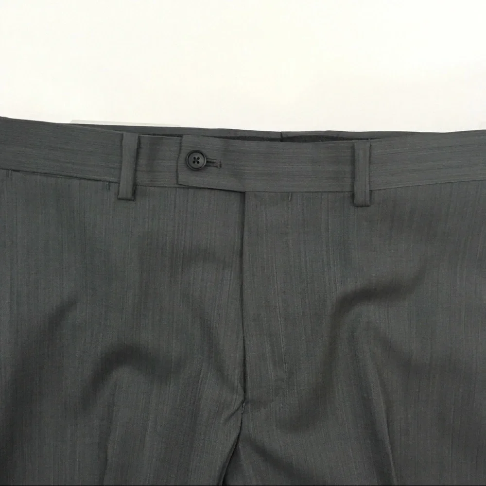 New dkny 2 piece men’s suit light grey slim fit wool 40r 2 button nwt ea0044